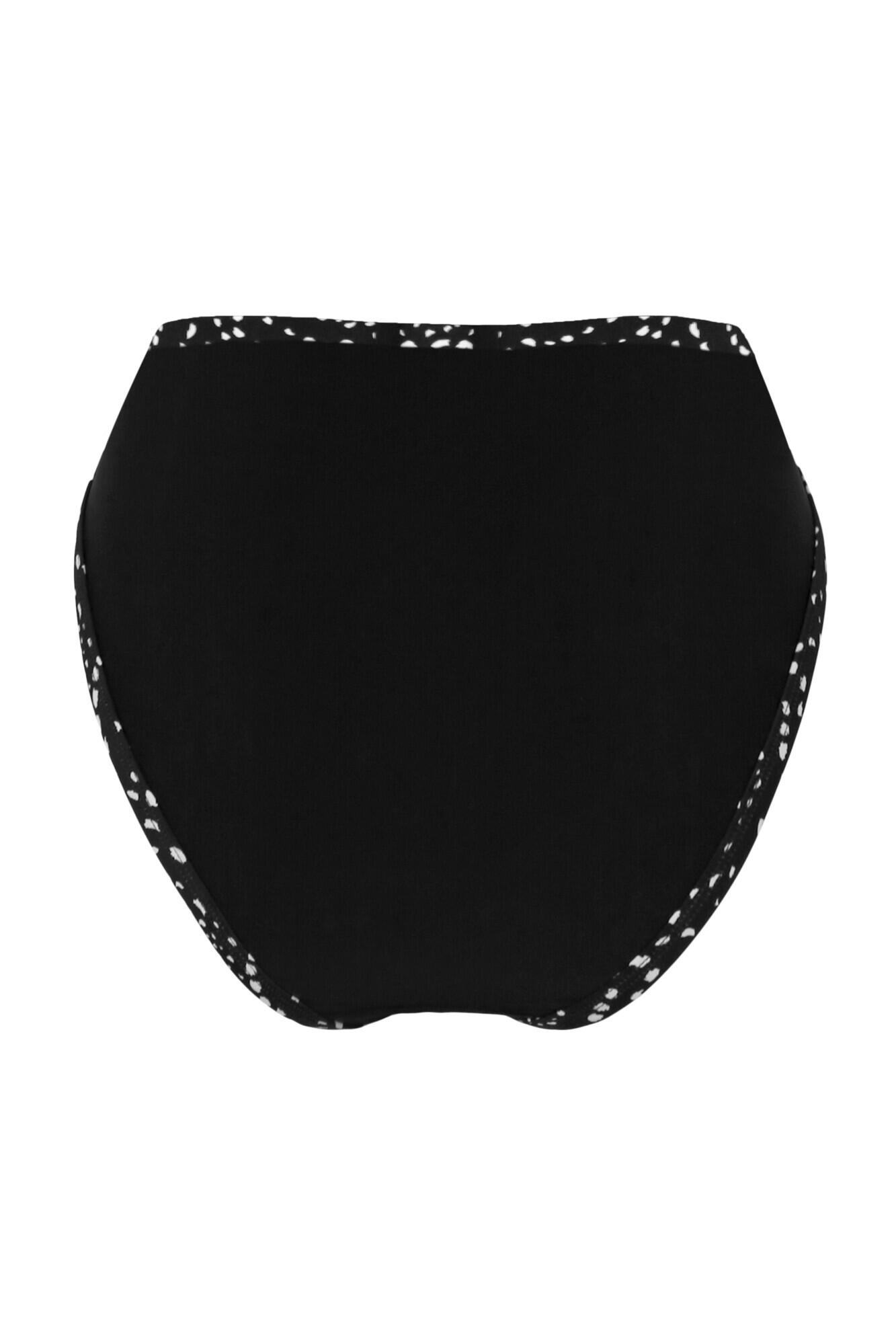 Rhodes High Waist Belted Tummy Control Bikini Brief In Black White