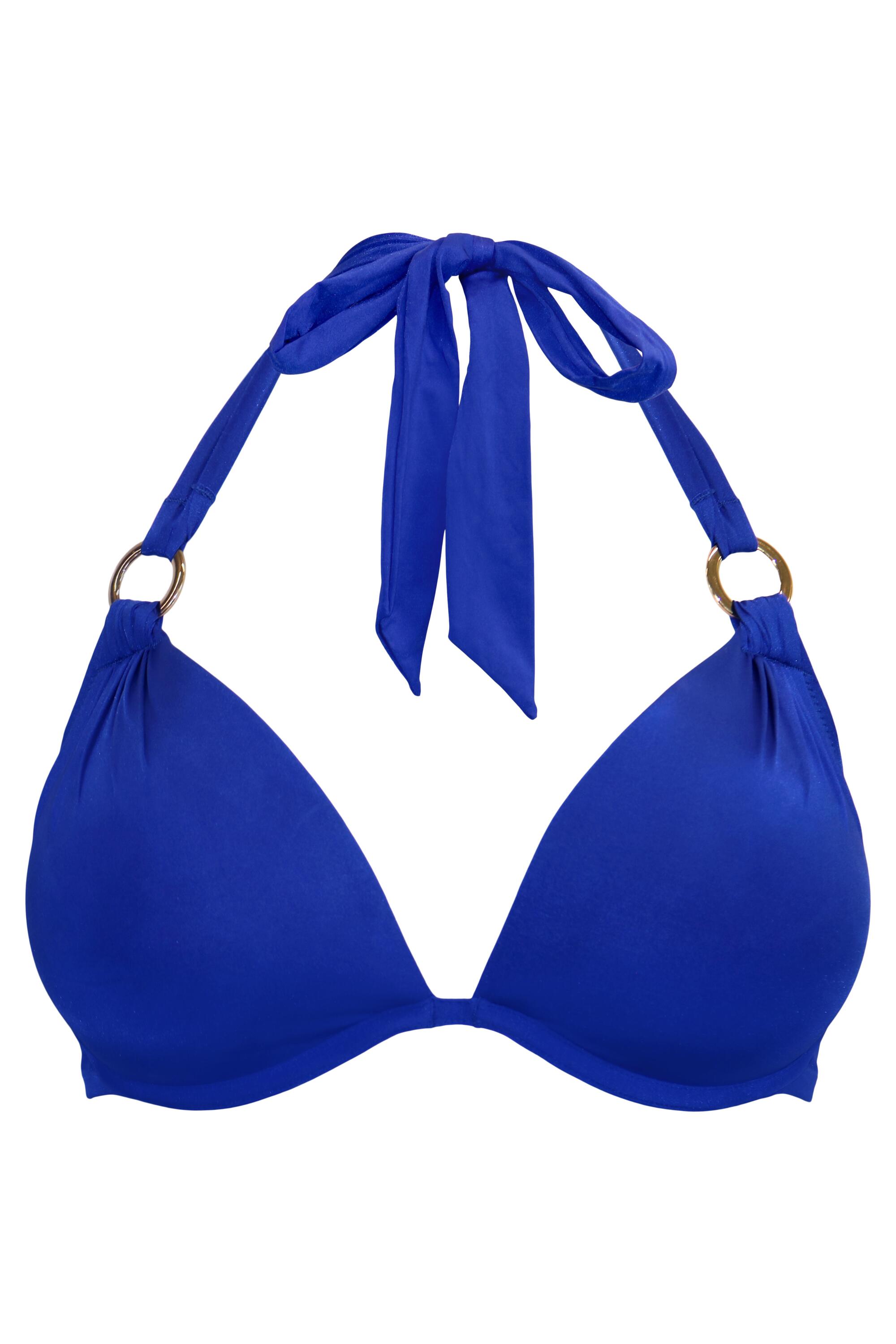 Samoa Boost Push Up Padded Underwired Bikini Top In Ultramarine Pour Moi