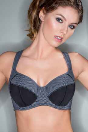 Energy Fearless Underwired Full Cup Sports Bra - Black/Slate