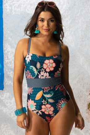 Reef Control Printed Swimsuit - Navy