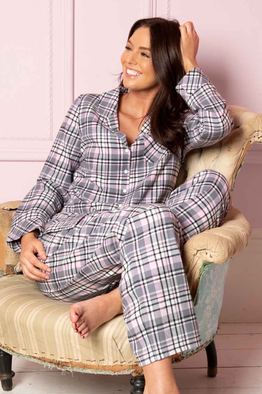 pour moi cosy check pyjama set