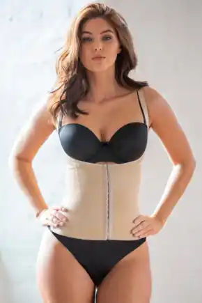 Hourglass Firm Tummy Control Back Smoothing Waist Cincher - Caramel