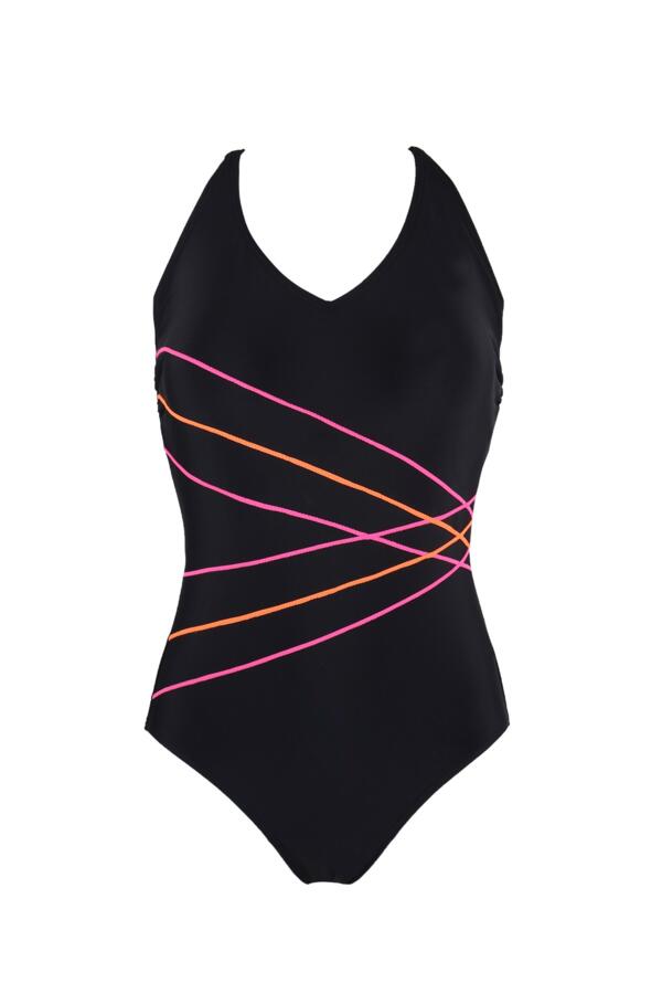 Energy Chlorine Resistant V-Neck Linear Swimsuit