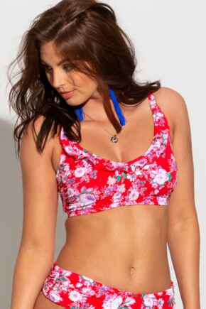 Santa Monica Underwired Cami Top - Red Floral