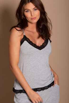 Sofa Loves Lace Secret Support Cami - Grey Marl