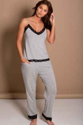 Sofa Loves Lace Trouser - Grey Marl