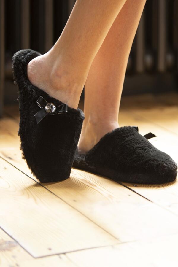 Diamante Trim Slipper