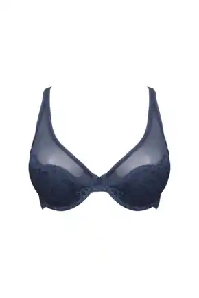 Charnos Underwired Bra Delice Side Support Full Cup Bra in Ink