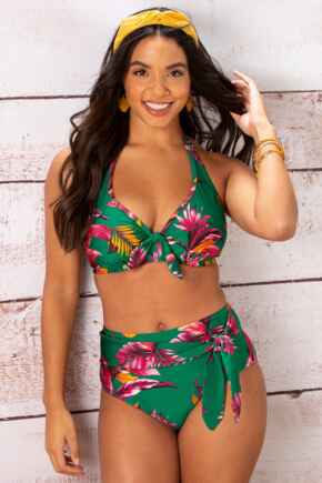 Paradiso Triangle Hidden Underwired Bikini Top - Green