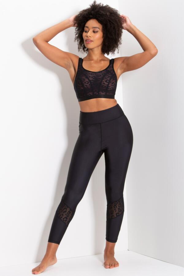 Energy Leopard Mesh Insert Sports Leggings