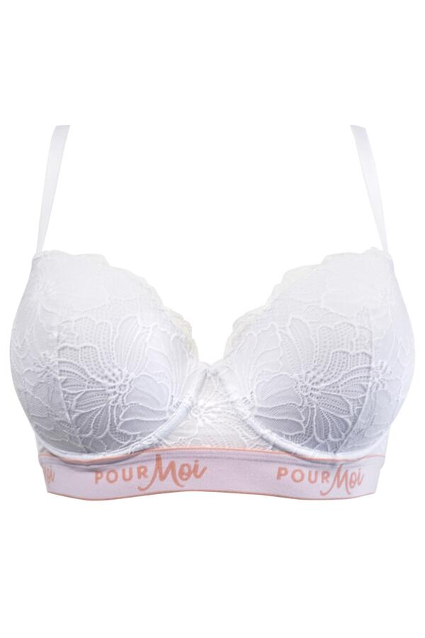 Logo Padded Balconette Bra