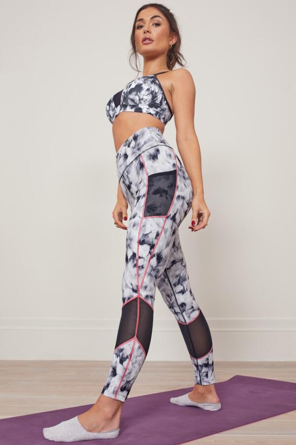 Energy Printed Mesh Panel Legging