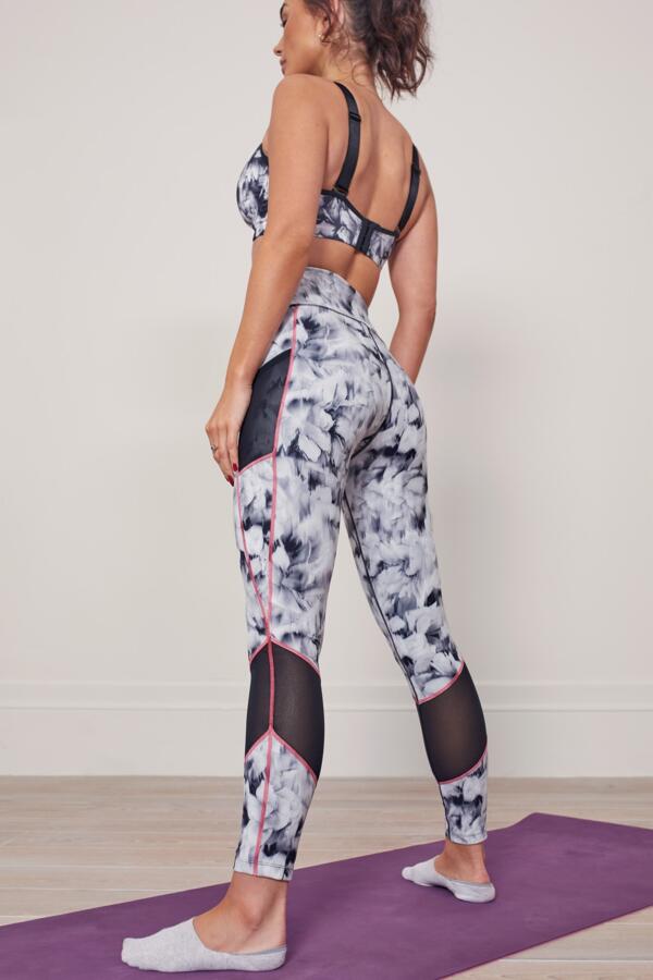 Energy Printed Mesh Panel Legging