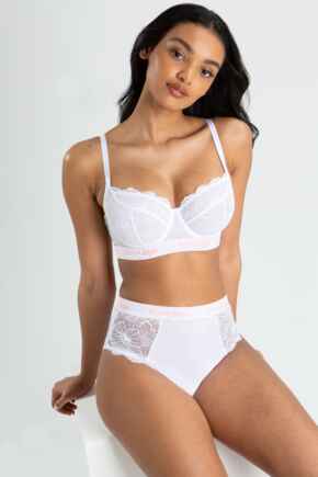 Logo High Leg Brief - White