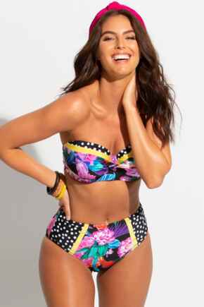 In The Mix Strapless Lightly Padded Underwired Top - Multi