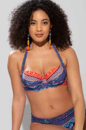 Soleil Lightly Padded Underwired Multiway Longline Top - Multi