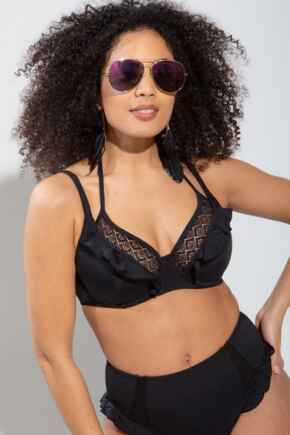 Island Vibe Double Strap Underwired Top - Black