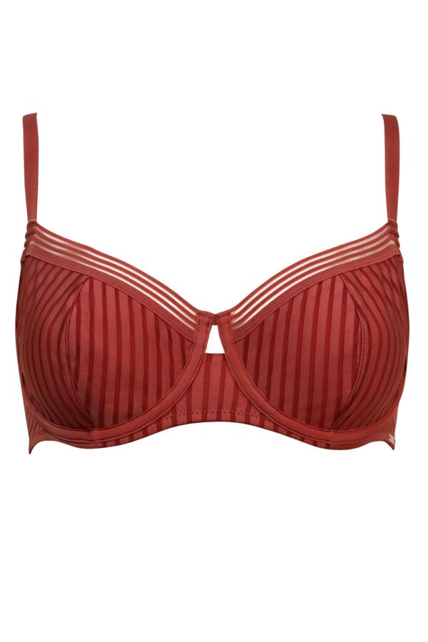 India Stripe Non Padded Balconette Bra