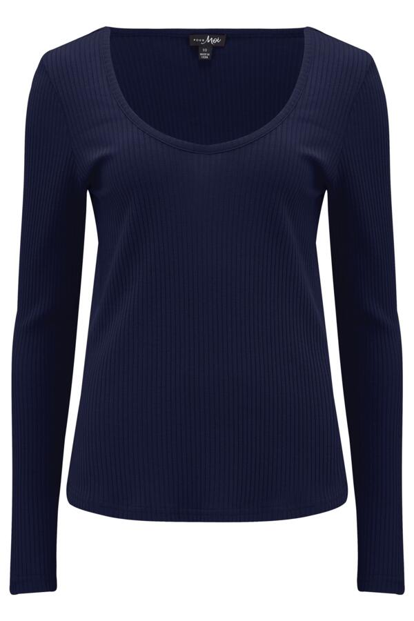 Rib Jersey Long Sleeve Top