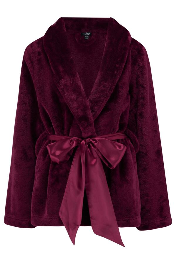 Satin Trim Dressing Gown Jacket