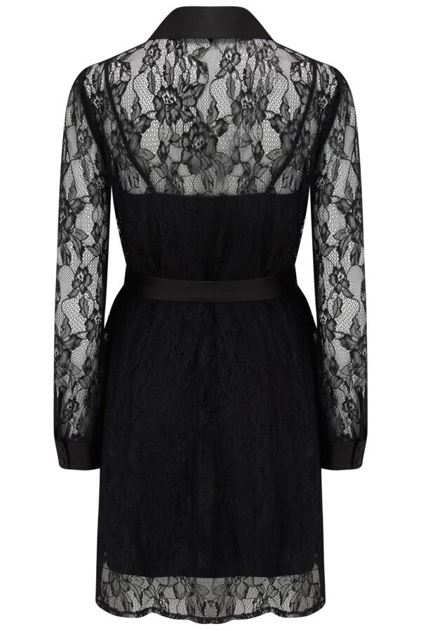 Clara Fuller Bust Long Sleeve Lace Shirt Dress