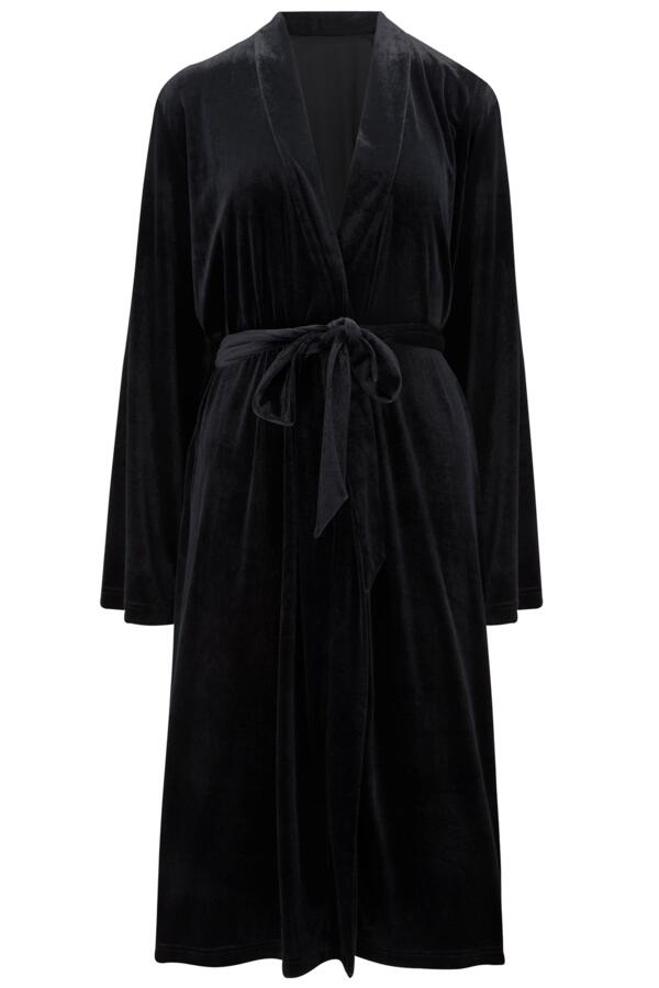 Velour Midi Length Dressing Gown