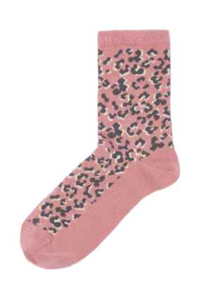 Pippa Leopard Sparkle Sock - Pink/Rose Gold