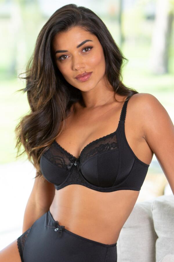 Aura Side Support Underwired Bra - Black