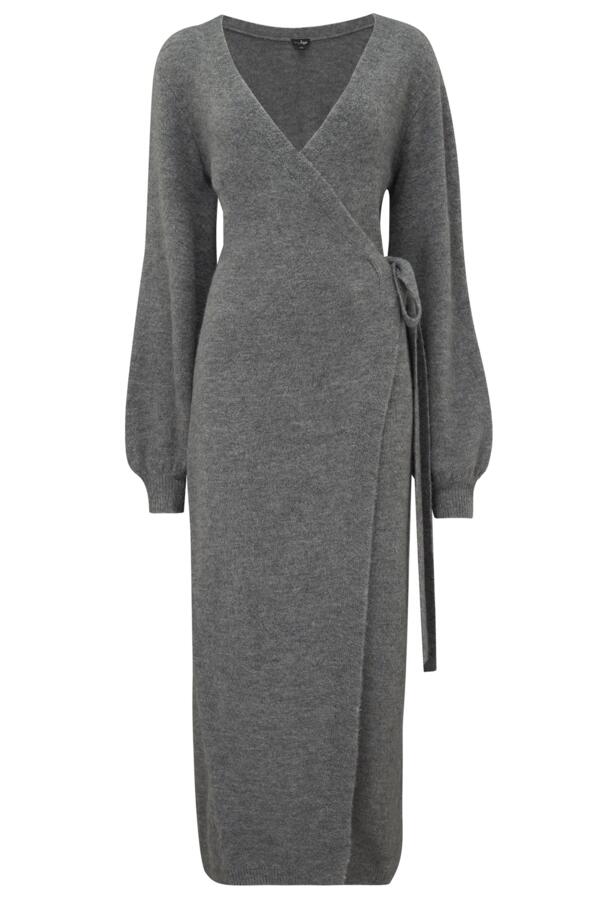 Elle Knit Midi Wrap Dress