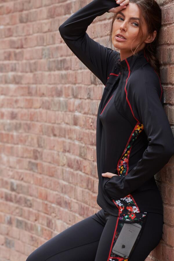 Energy Long Sleeved Half Zip Printed Running Top