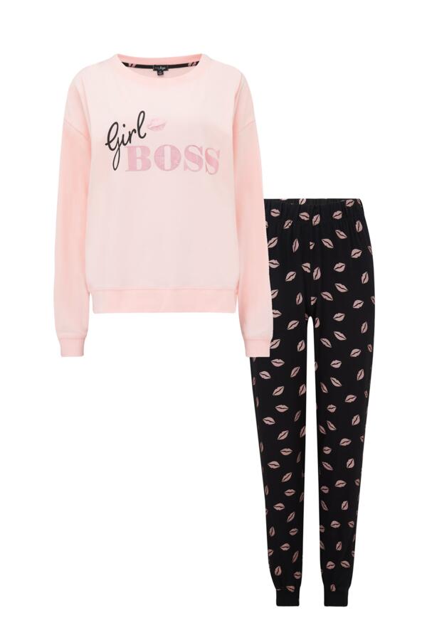 Girl Boss Cotton Jersey Jogger Pyjama Set