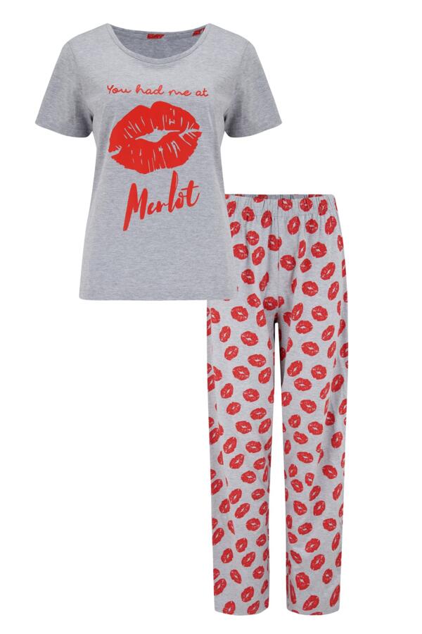 You Had Me at Merlot Cotton Jersey Pyjama Set