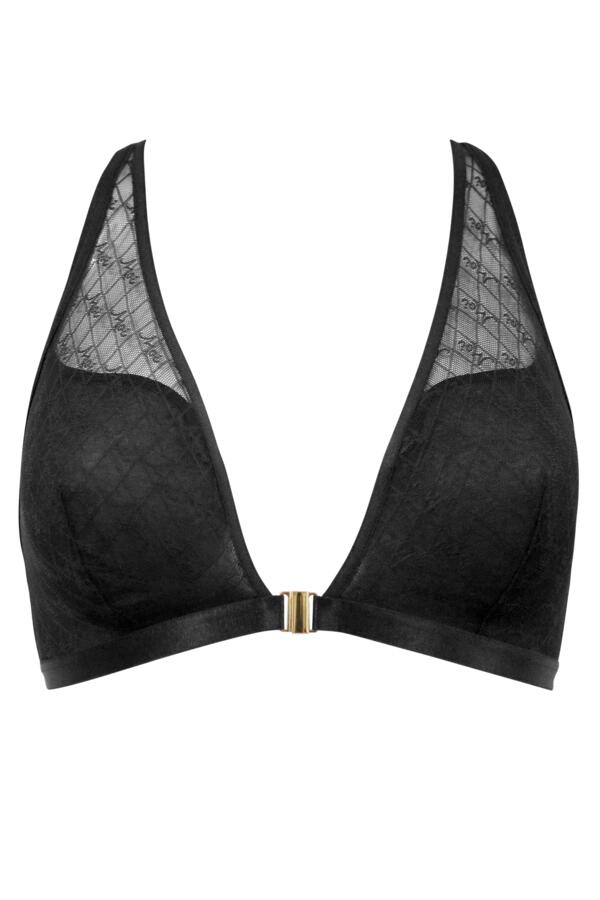 Logo Mania Front Fastening Non Wired Bralette