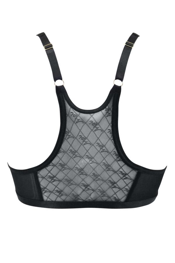 Logo Mania Front Fastening Non Wired Bralette