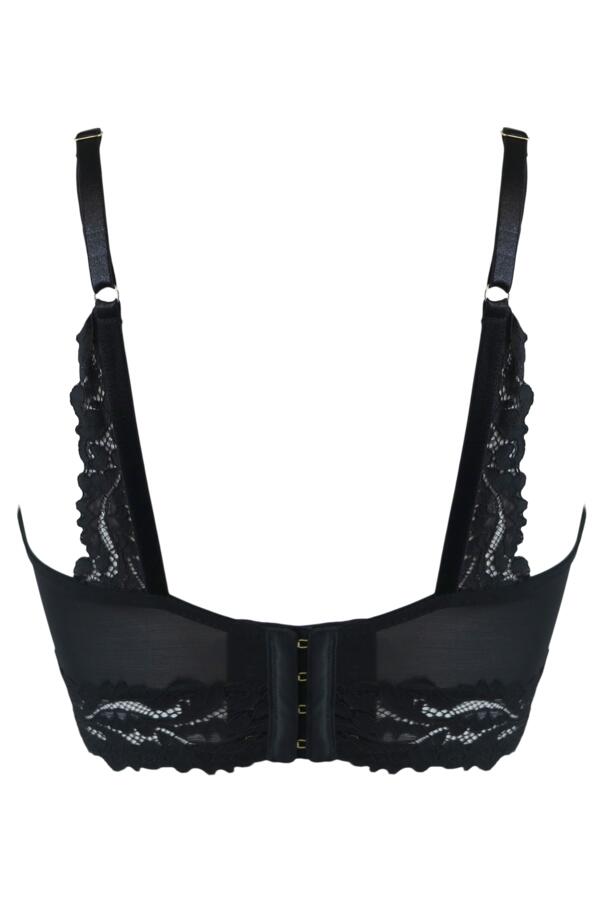 India Lace and Mesh Underwired Bustier