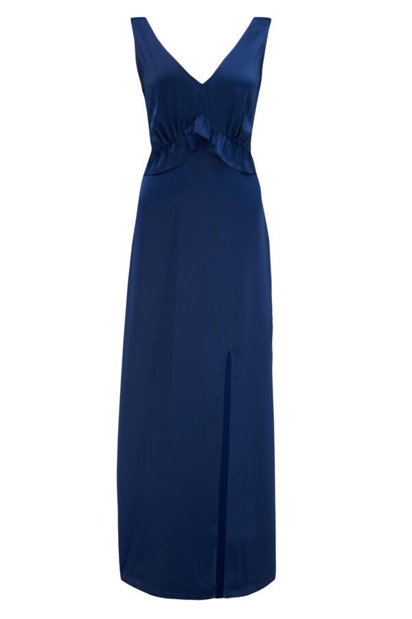 Millie Satin Woven Plunge Maxi Dress