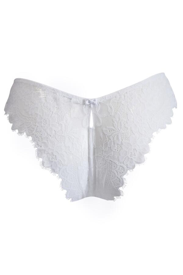 India Eyelash Lace V-Shape Brief