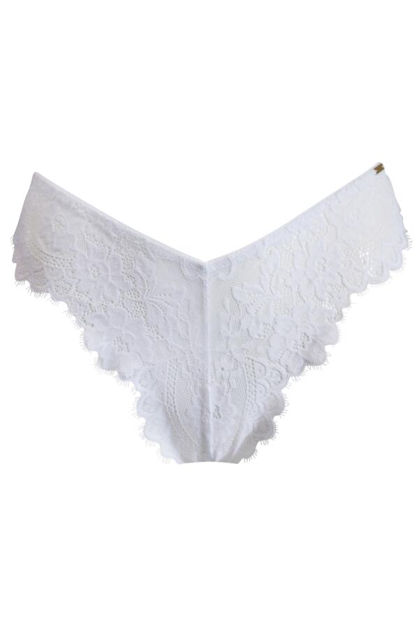 India Eyelash Lace V-Shape Brief