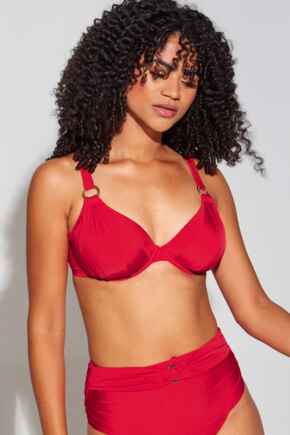 Samoa Non Padded Underwired Top  - Red