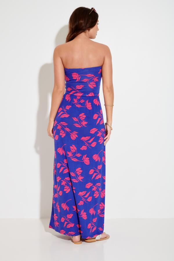 Jersey Strapless Side Split Multiway Maxi Beach Dress