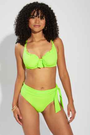 Getaway Fold Over Tie Brief - Lime