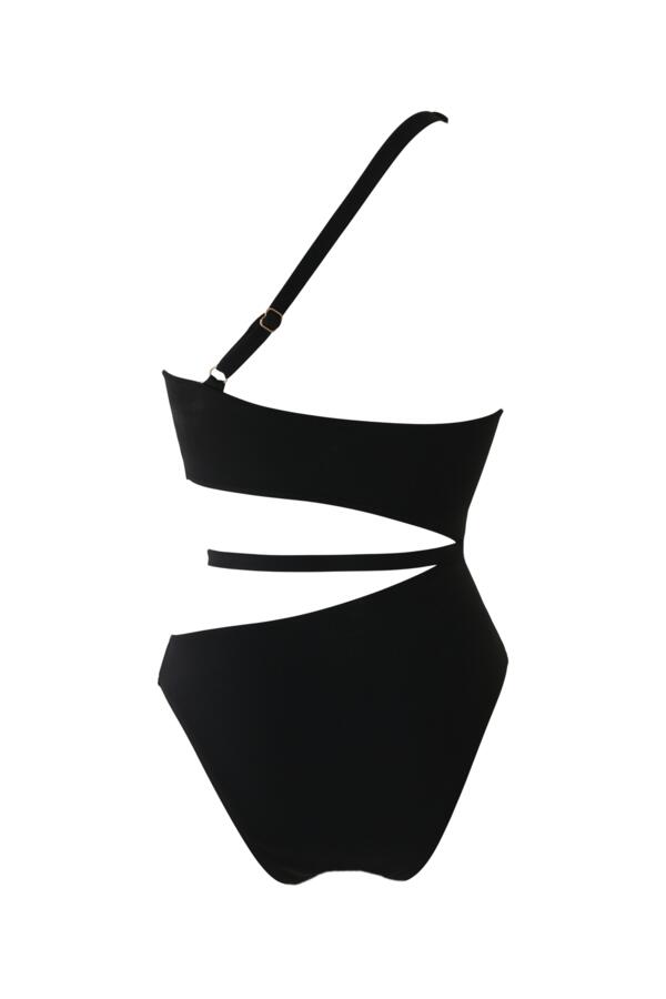 India Chains One Shoulder Cut Out Swimsuit