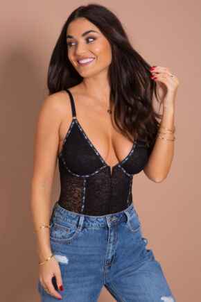 Vibe Non Padded Plunge Underwired Body - Black