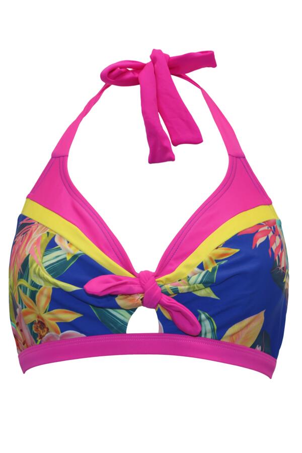 In The Mix Hidden Underwired Halter Tie Bikini Top