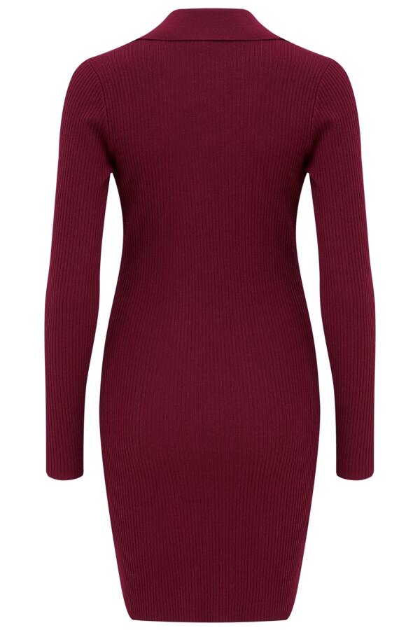 Eva Rib Knit V-Neck Collar Mini Dress with LENZING™ ECOVERO™ Viscose