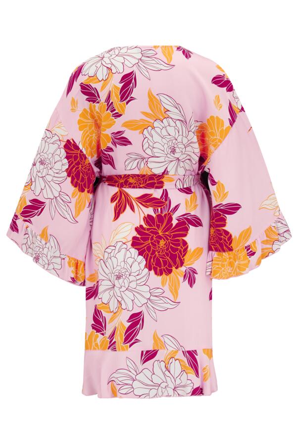 Luxe Woven Frill Detail Dressing Gown