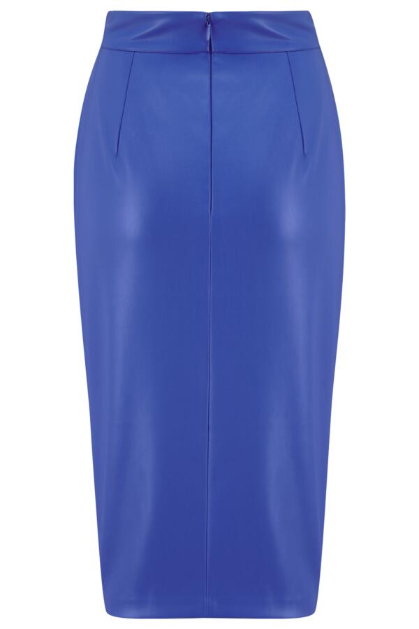 Elise Faux Leather Midi Pencil Skirt