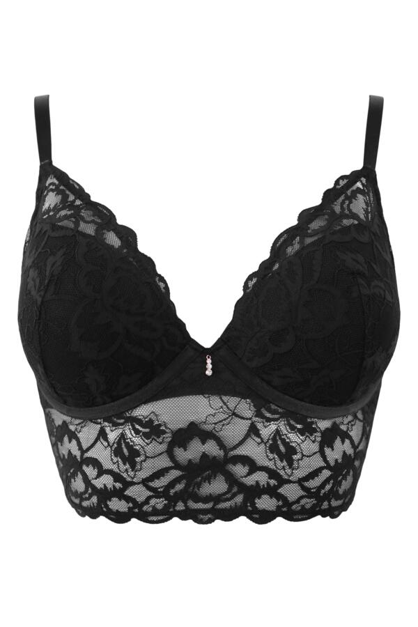 Manhattan Lightly Padded Plunge Longline Bra