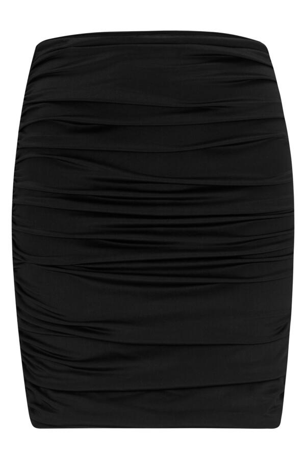 Adele Shine Jersey Ruche Mini Skirt