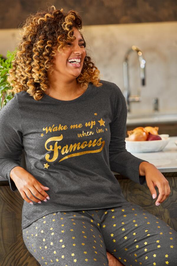 Wake me up when I'm Famous Cotton Jersey Pyjama Set